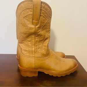 Tecovas Bandera Bison Wheat Cowboy Boots Mens Size 10 EE